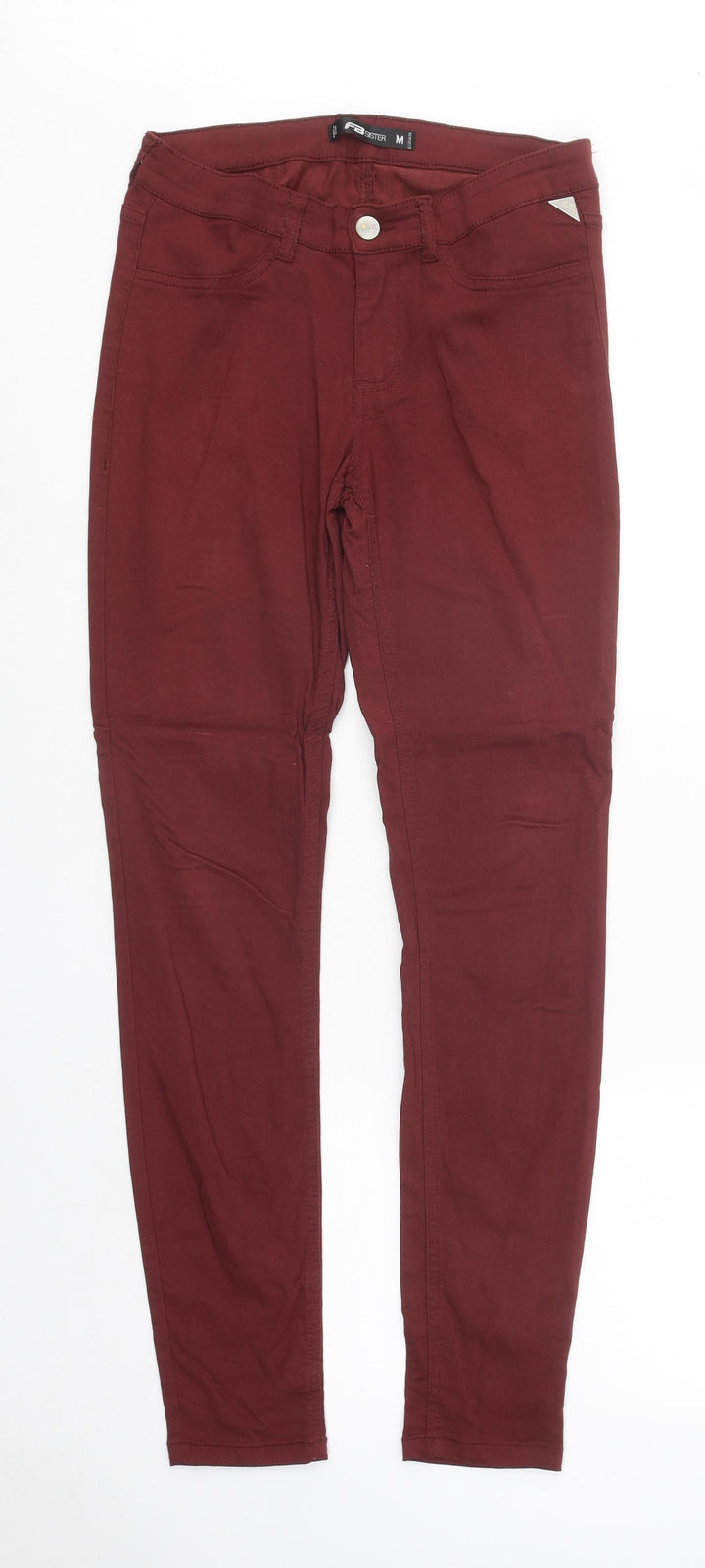 FB Sister Womens Red Cotton Skinny Jeans Size M L28 in Regular Button