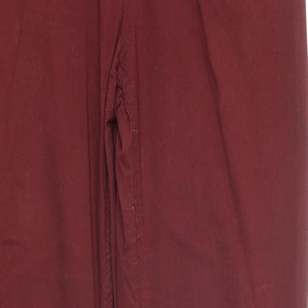 FB Sister Womens Red Cotton Skinny Jeans Size M L28 in Regular Button