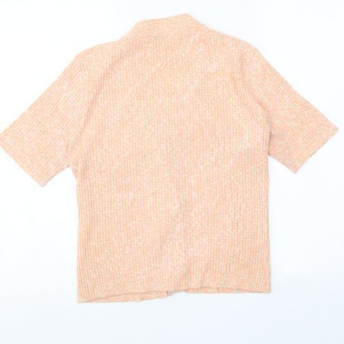 Skylar Womens Pink V-Neck Acrylic Cardigan Jumper Size S