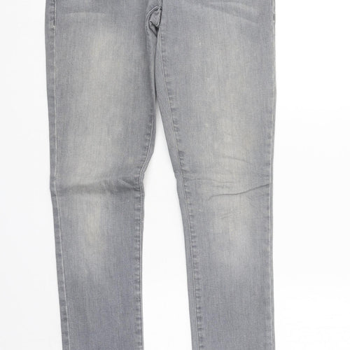 Tramontana Womens Grey Cotton Skinny Jeans Size 6 L32 in Regular Button