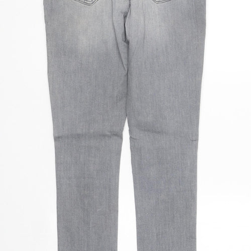 Tramontana Womens Grey Cotton Skinny Jeans Size 6 L32 in Regular Button