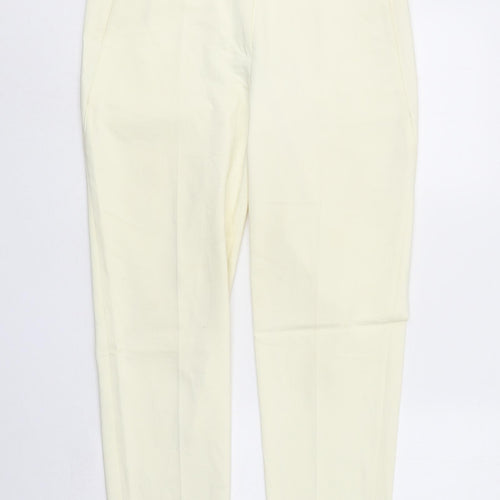 Sigma Womens Ivory Polyester Chino Trousers Size 14 L26 in Regular Zip