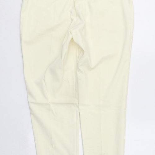 Sigma Womens Ivory Polyester Chino Trousers Size 14 L26 in Regular Zip