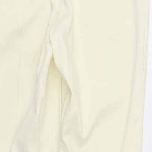 Sigma Womens Ivory Polyester Chino Trousers Size 14 L26 in Regular Zip