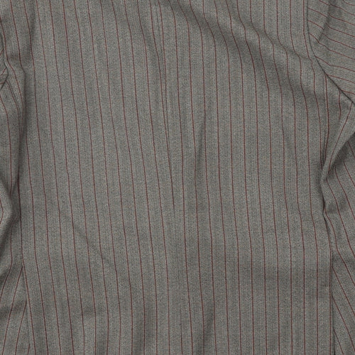 Keith Mallison Mens Grey Striped Wool Jacket Suit Jacket Size 40 Regular