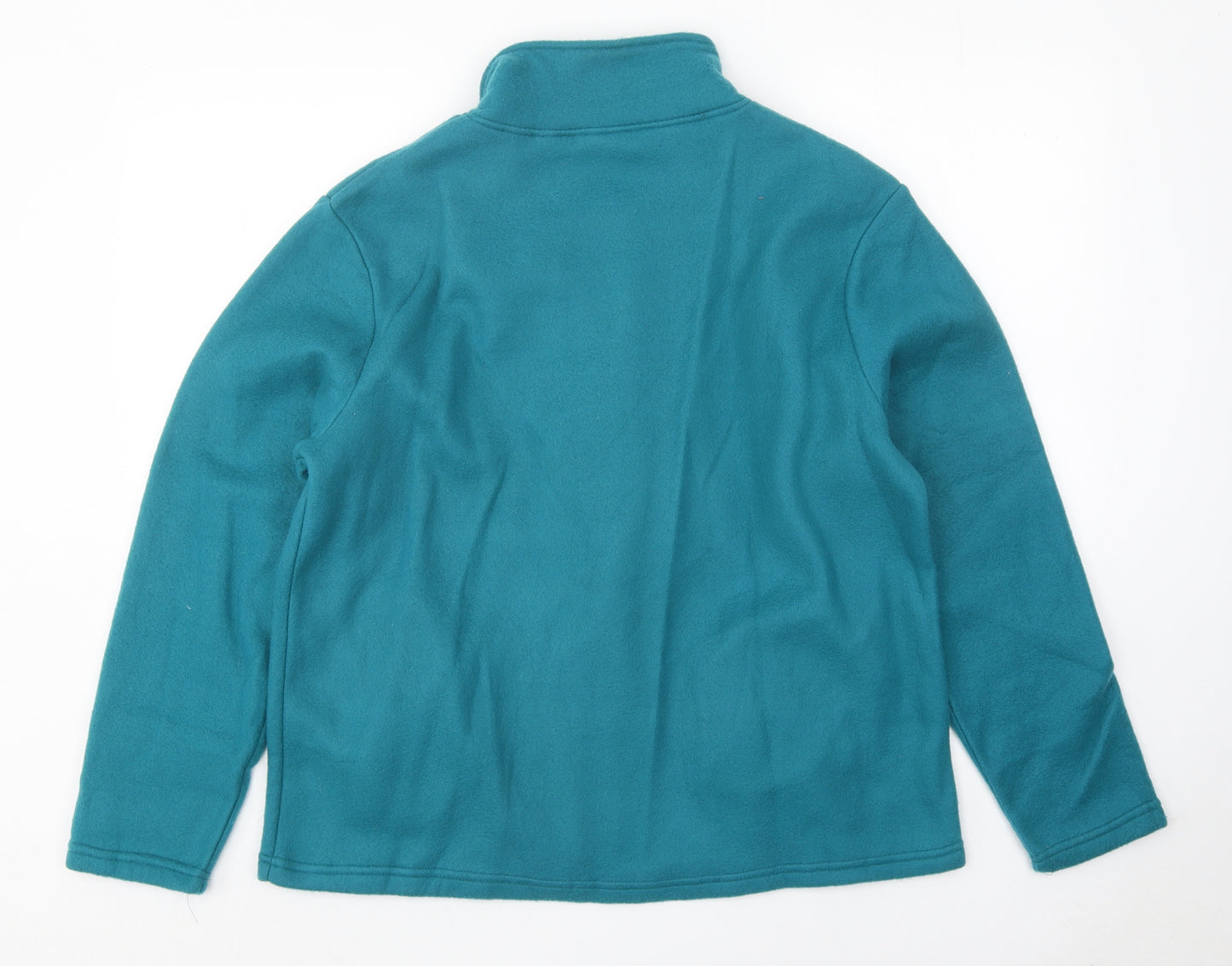 Anne De Lancay Womens Blue Jacket Size M Zip - Flower Detail