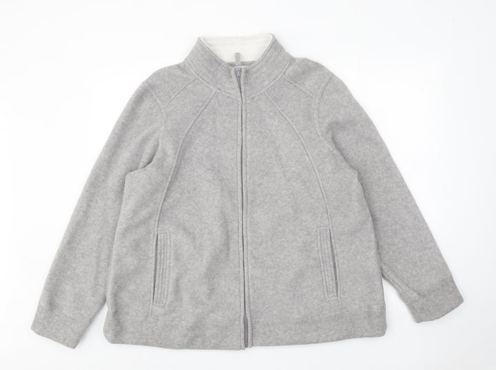 Bonmarché Womens Grey Jacket Size L Zip