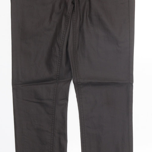 AJC Womens Black Polyester Straight Jeans Size 10 L29 in Regular Zip