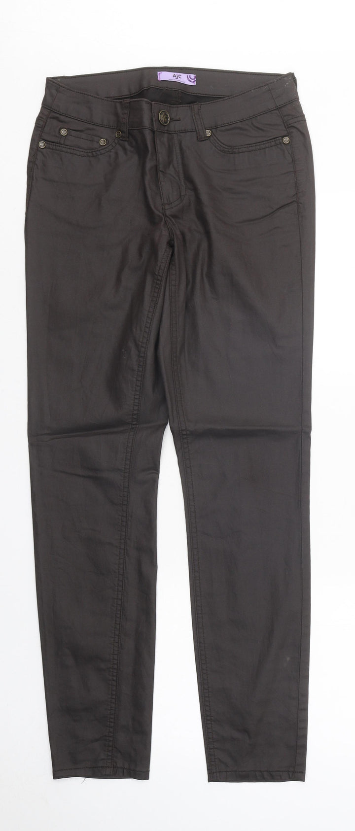 AJC Womens Black Polyester Straight Jeans Size 10 L29 in Regular Zip