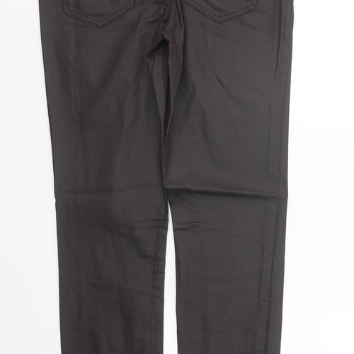 AJC Womens Black Polyester Straight Jeans Size 10 L29 in Regular Zip