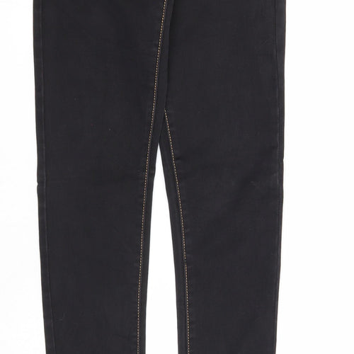 Cindy H Womens Black Cotton Skinny Jeans Size 8 Regular Zip