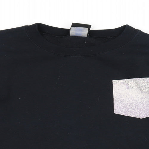 Blitz R Womens Black Cotton Pullover Sweatshirt Size S Pullover