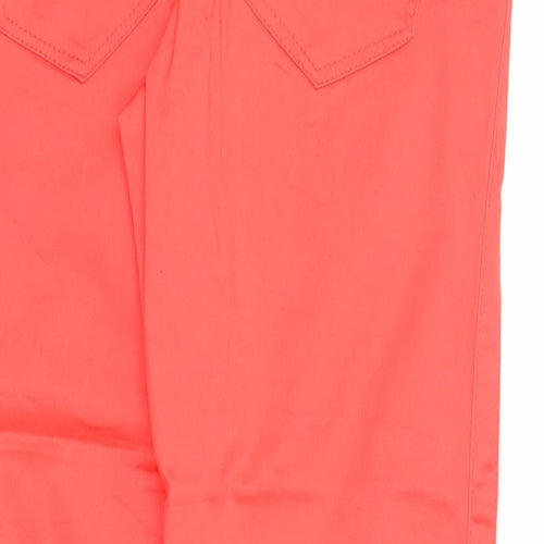 Street One Womens Red Cotton Straight Jeans Size 6 Regular Zip