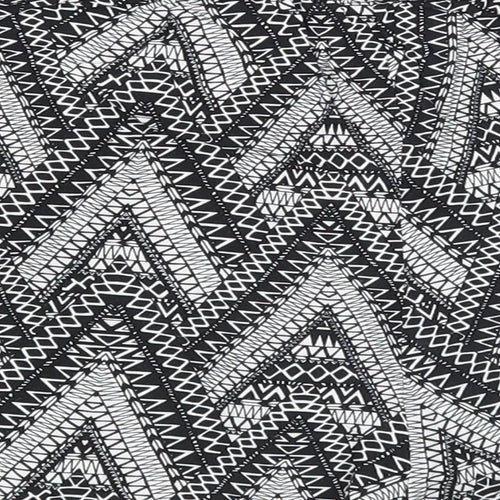 Divided Womens Black Geometric Viscose Basic Shorts Size 6 Regular Pull On - Waist 22 inches