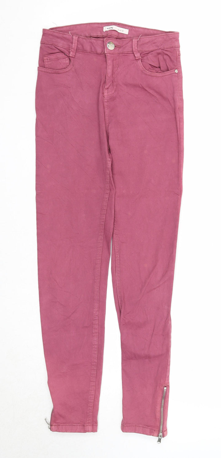 S.insay Womens Purple Cotton Skinny Jeans Size S Regular Zip