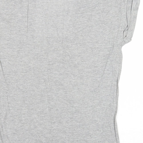 Gat Rimon Womens Grey Cotton Basic T-Shirt One Size Round Neck - I Believe I Can Fly