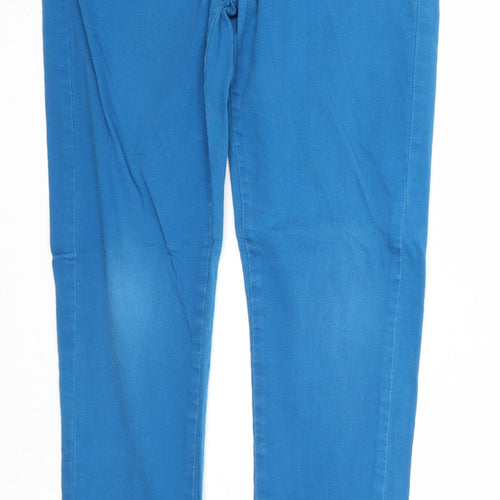 Yes Yes Womens Blue Cotton Skinny Jeans Size 10 Regular Zip