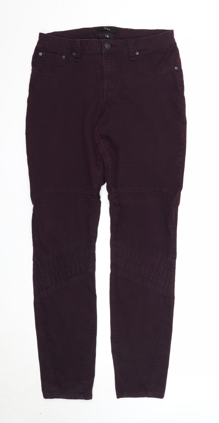 Dex Womens Purple Cotton Straight Jeans Size 31 in Regular Zip