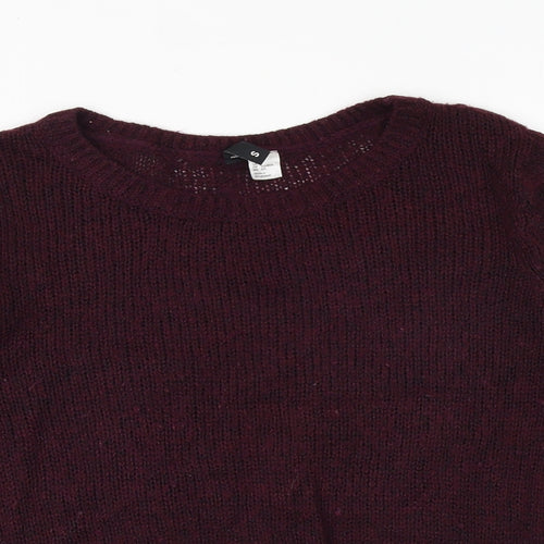 H&M Womens Purple Round Neck Polyester Pullover Jumper Size S