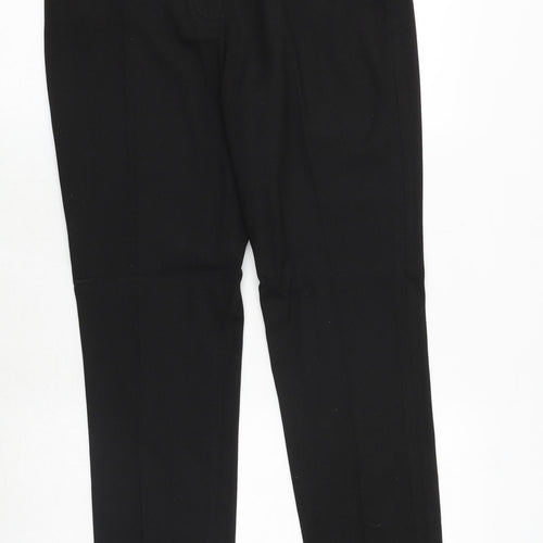 NEXT Womens Black Polyester Dress Pants Trousers Size 10 Regular Zip