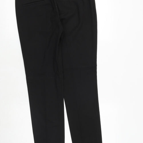 NEXT Womens Black Polyester Dress Pants Trousers Size 10 Regular Zip