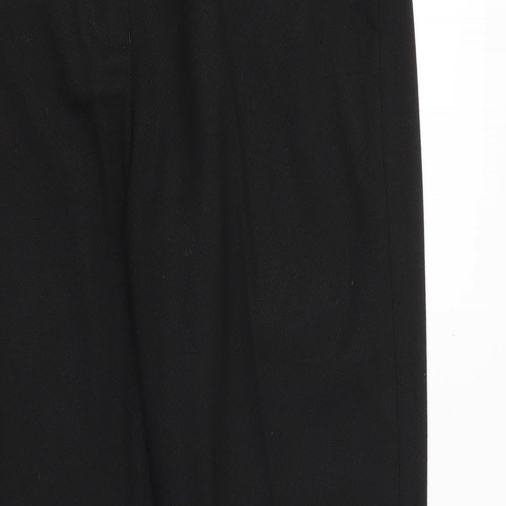 NEXT Womens Black Polyester Dress Pants Trousers Size 10 Regular Zip