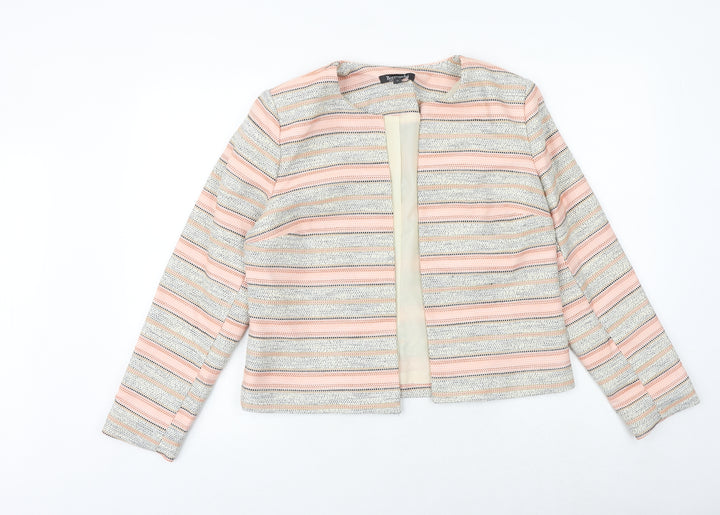 Bonmarché Womens Pink Geometric Jacket Blazer Size L