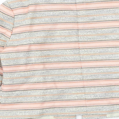 Bonmarché Womens Pink Geometric Jacket Blazer Size L