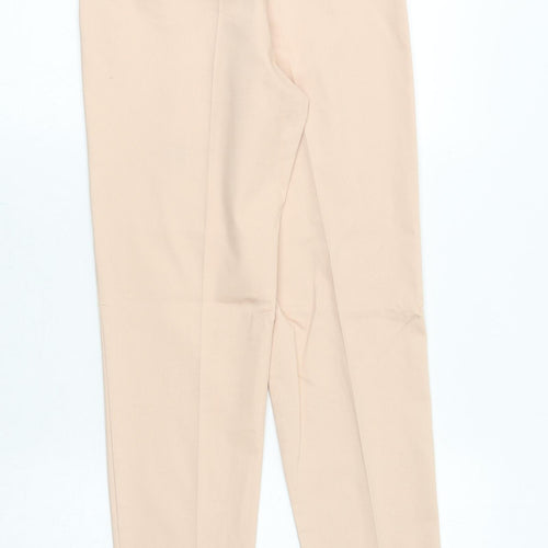 H&M Womens Pink Viscose Chino Trousers Size 8 Regular Zip