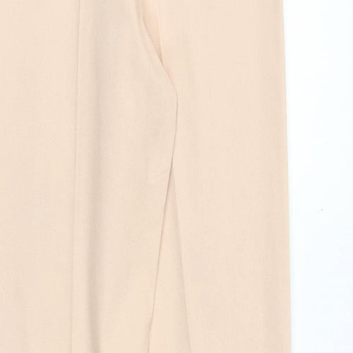 H&M Womens Pink Viscose Chino Trousers Size 8 Regular Zip