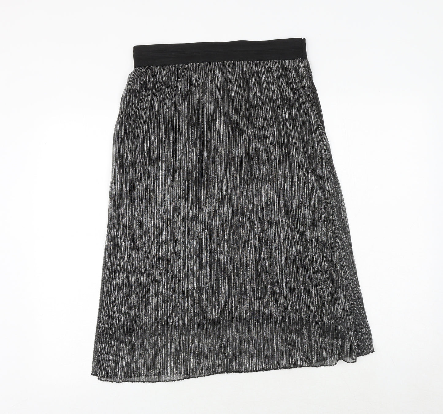 La Femme Womens Black Polyester Swing Skirt Size L