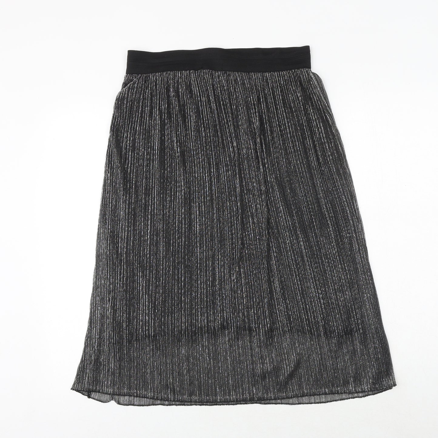 La Femme Womens Black Polyester Swing Skirt Size L