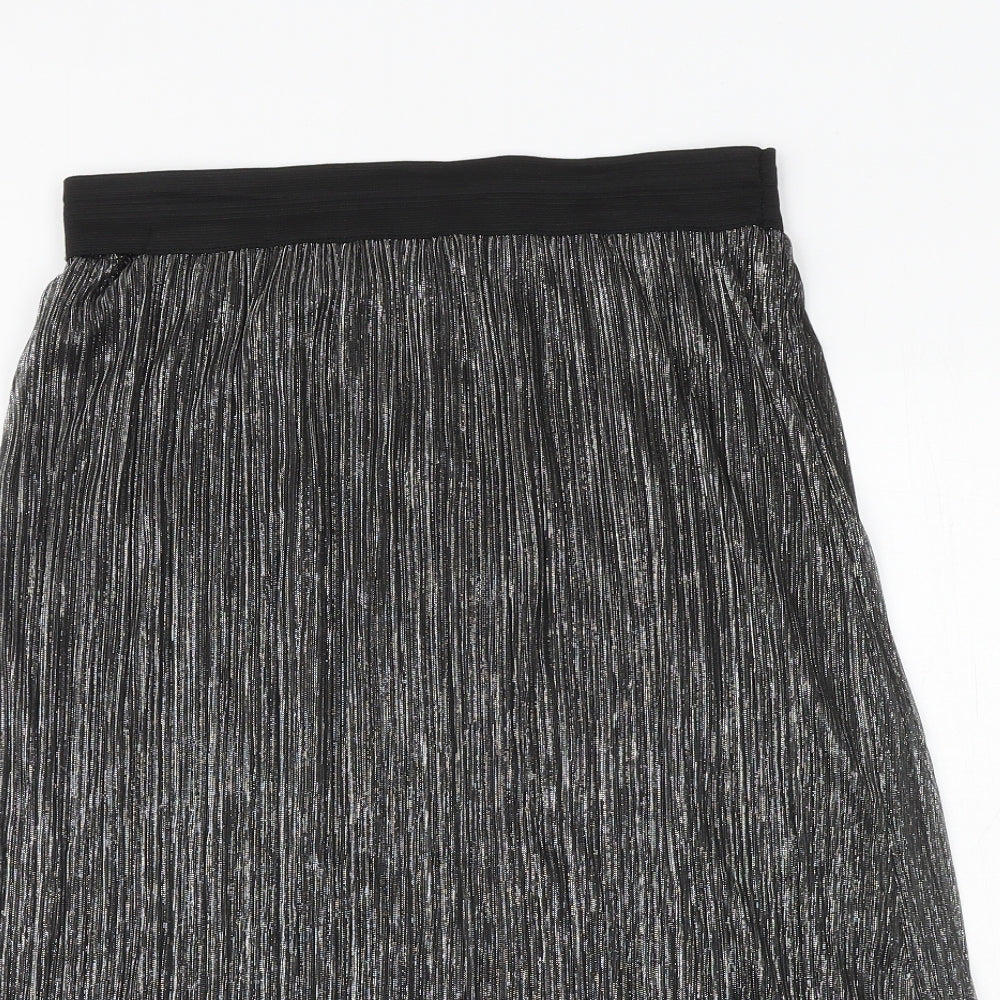 La Femme Womens Black Polyester Swing Skirt Size L