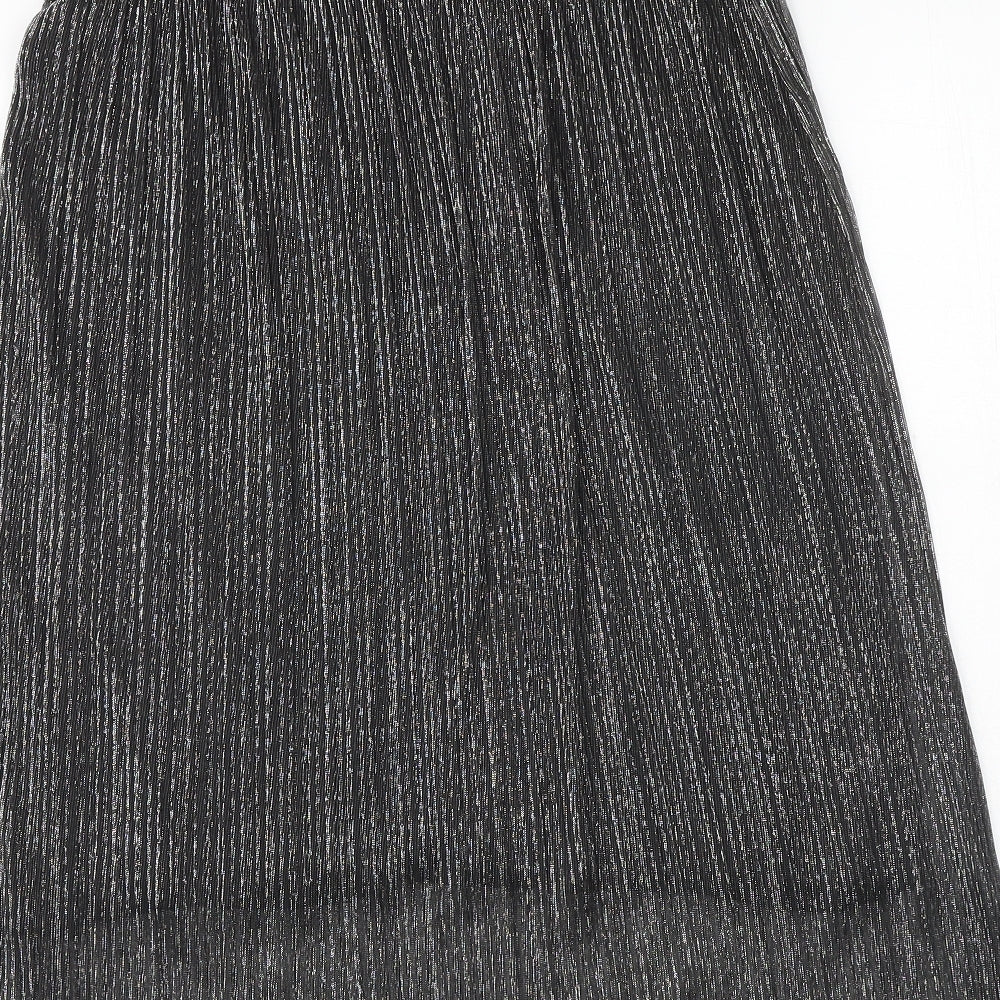La Femme Womens Black Polyester Swing Skirt Size L