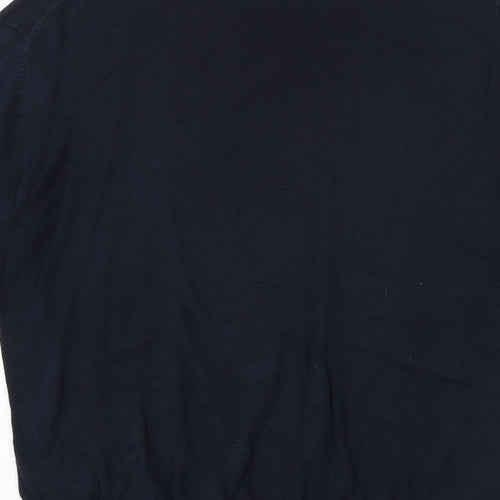 H&M Mens Blue Round Neck Cotton Pullover Jumper Size M Long Sleeve