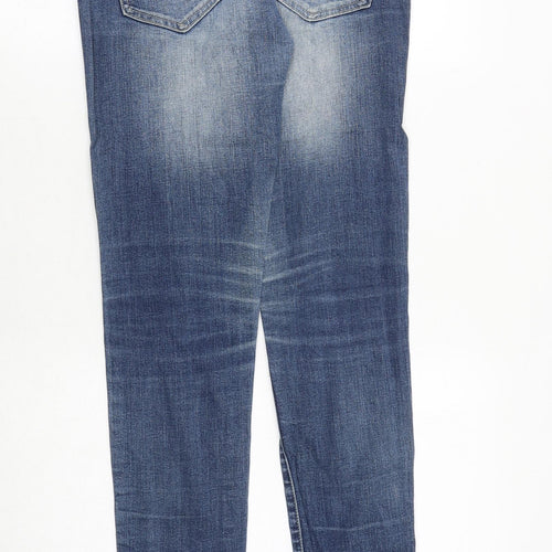 slivillim Womens Blue Cotton Skinny Jeans Size 8 Regular Zip