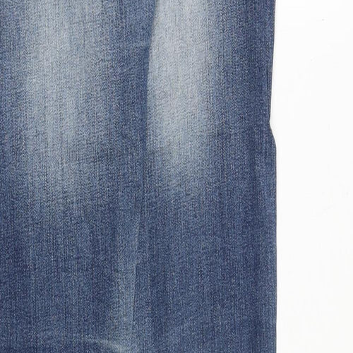 slivillim Womens Blue Cotton Skinny Jeans Size 8 Regular Zip