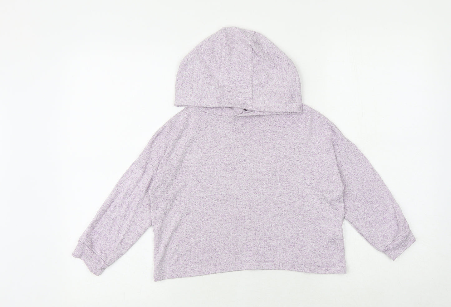 Marks and Spencer Girls Purple Viscose Pullover Hoodie Size 6-7 Years Pullover