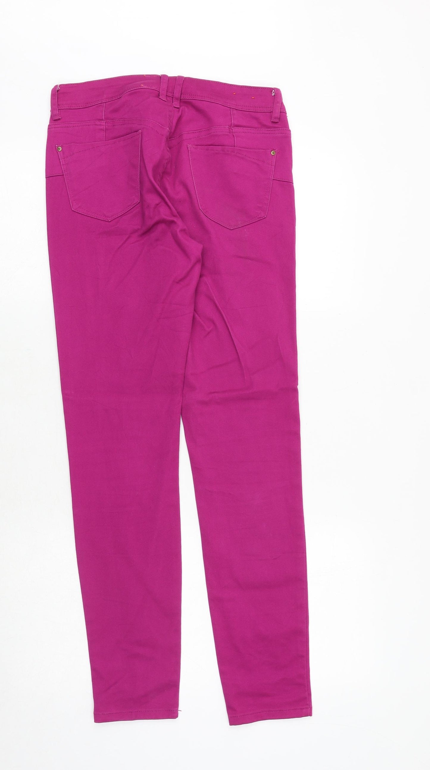 YES YES Womens Pink Cotton Skinny Jeans Size 10 Regular Zip