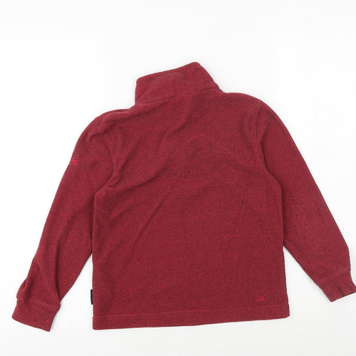 Regatta Boys Red Geometric Polyester Pullover Sweatshirt Size 7-8 Years Zip