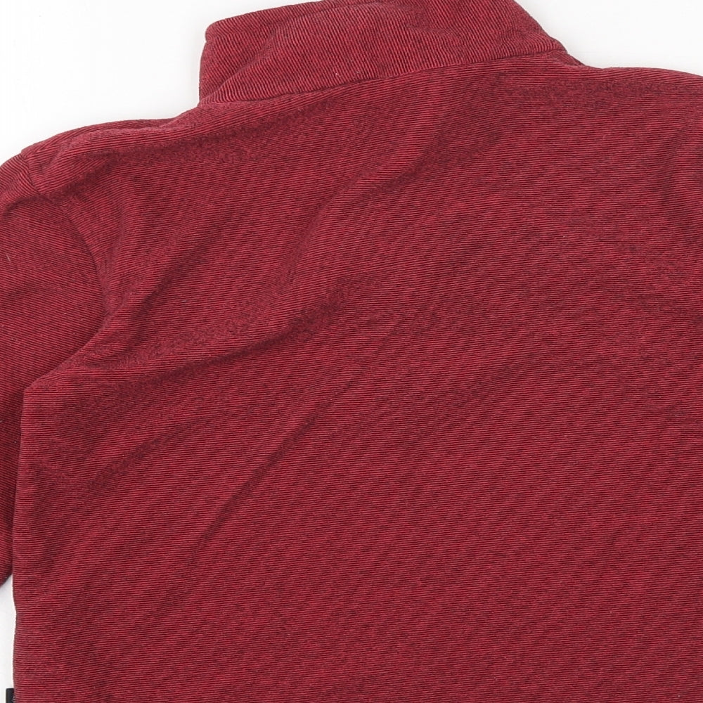 Regatta Boys Red Geometric Polyester Pullover Sweatshirt Size 7-8 Years Zip