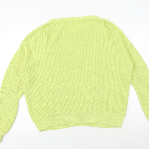 NEXT Womens Green Round Neck Acrylic Pullover Jumper Size S