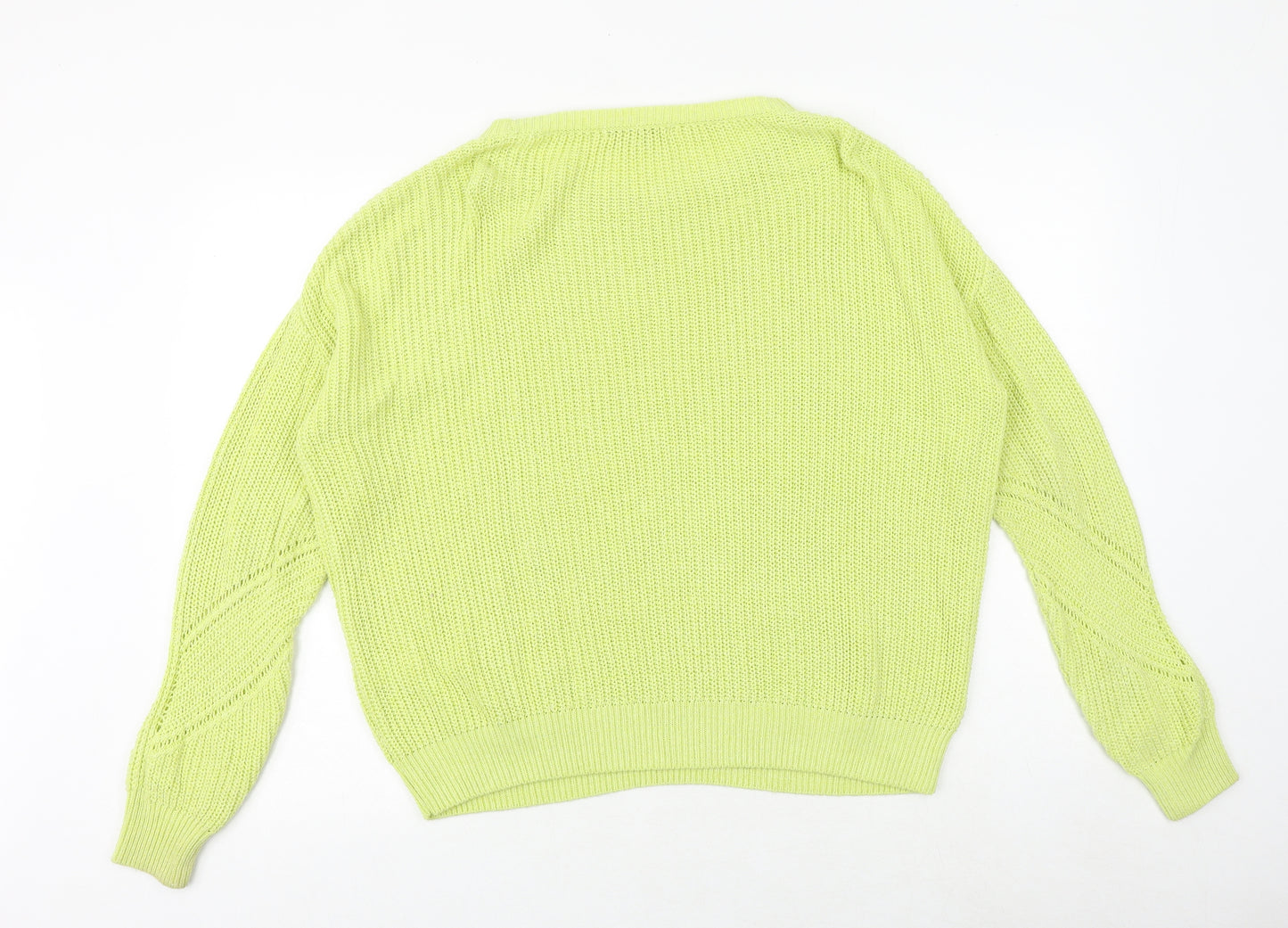 NEXT Womens Green Round Neck Acrylic Pullover Jumper Size S