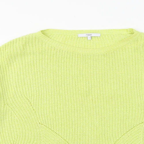 NEXT Womens Green Round Neck Acrylic Pullover Jumper Size S