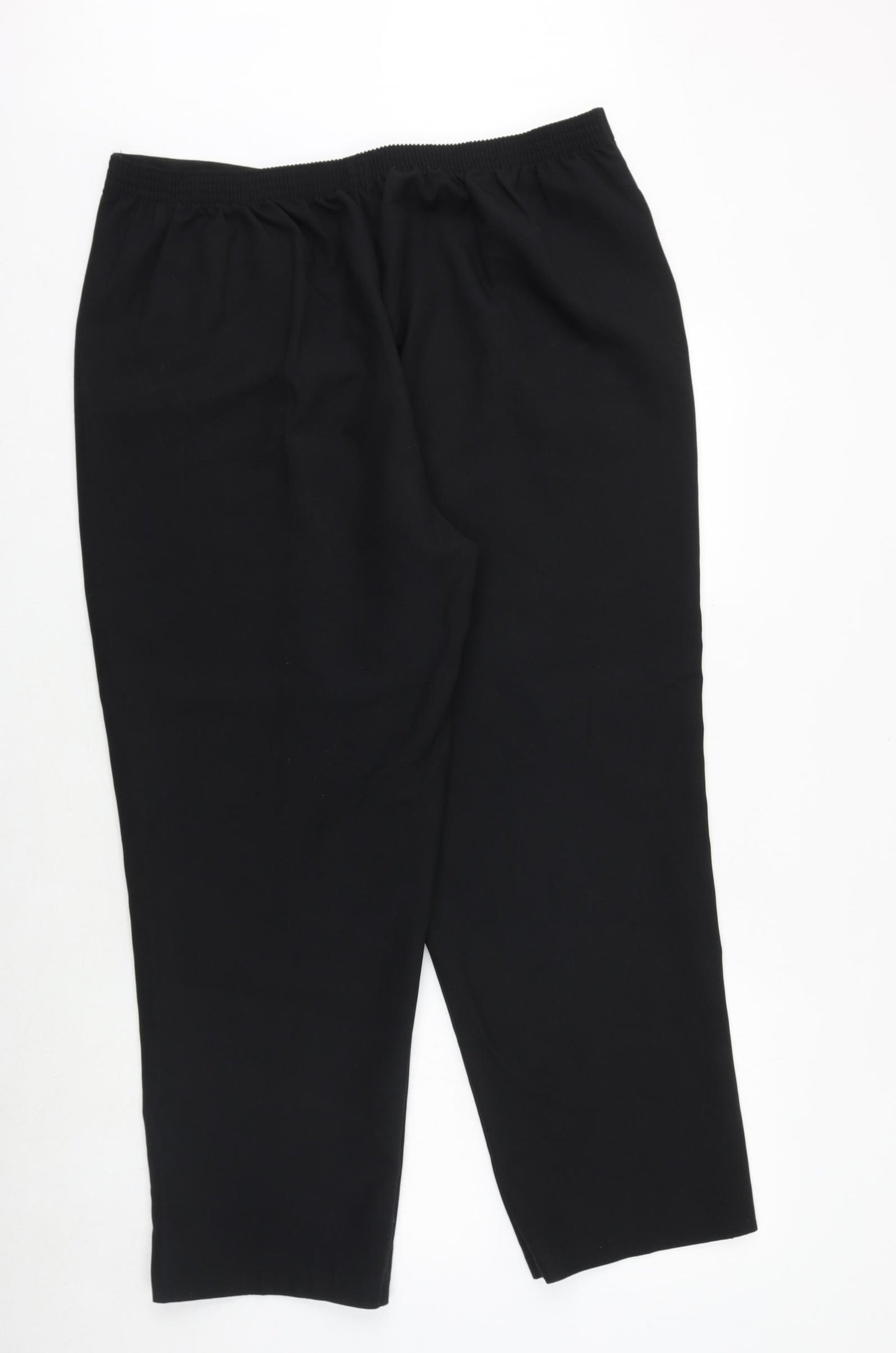 EWM Womens Black Polyester Carrot Trousers Size 38 in Regular