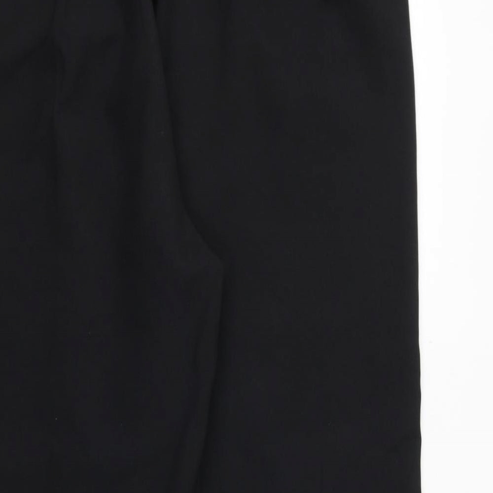 EWM Womens Black Polyester Carrot Trousers Size 38 in Regular