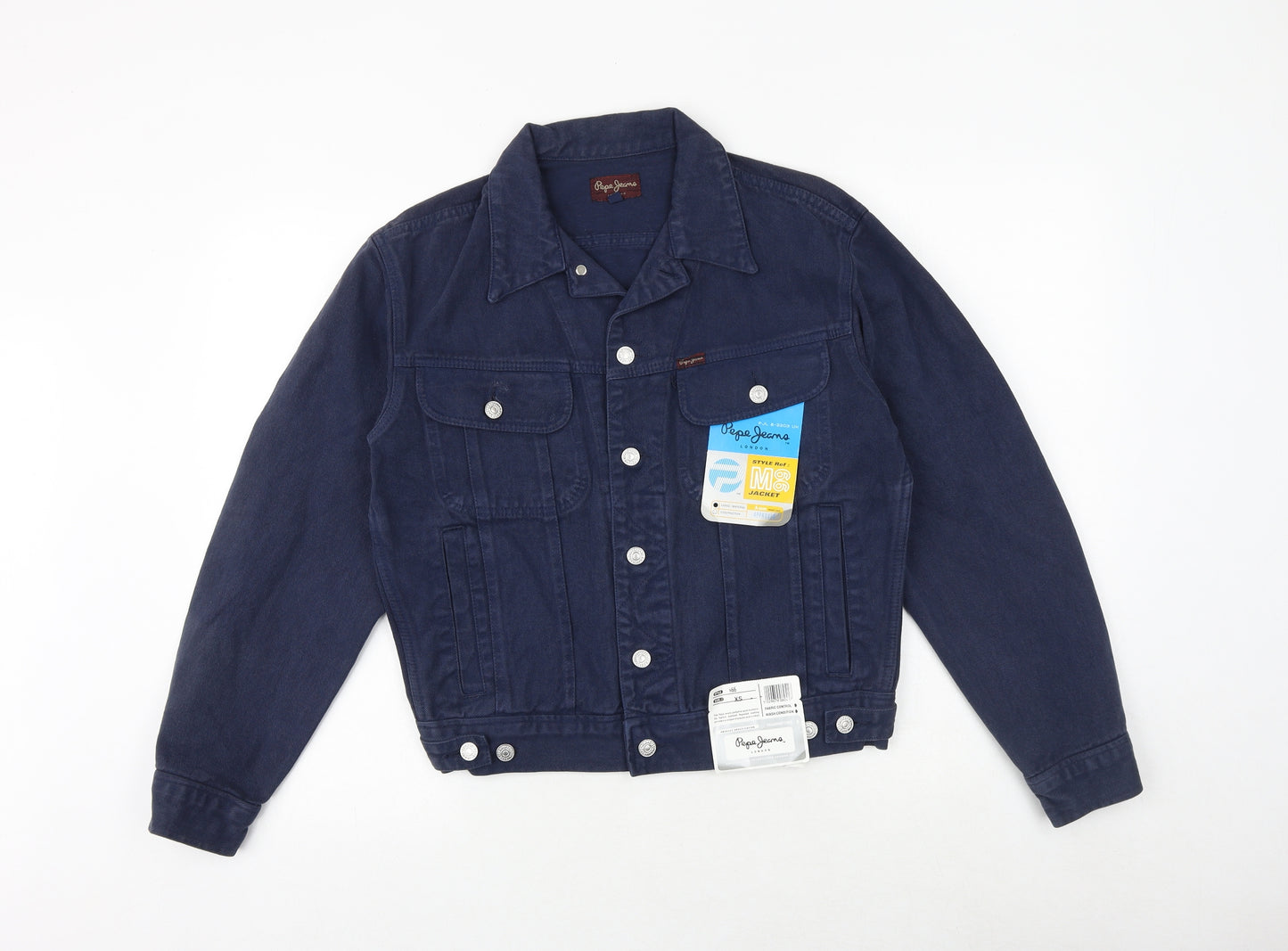 Pepe Jeans Mens Blue Jacket Size XS Button