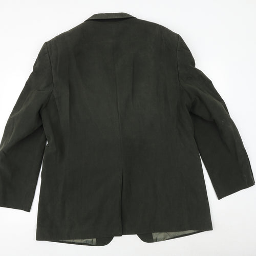 Marks and Spencer Mens Green Polyester Jacket Blazer Size 42 Regular