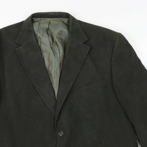 Marks and Spencer Mens Green Polyester Jacket Blazer Size 42 Regular