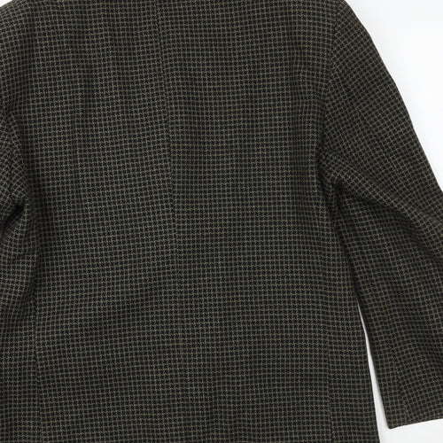 Fosters Mens Blue Geometric Wool Jacket Blazer Size 40 Regular